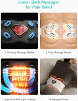 SKG W9 Pro Lower Back Massager for Pain Relief, Adjustable Cordless Heating Pad, Infrared Vibrating Waist Massager for Women Men 2