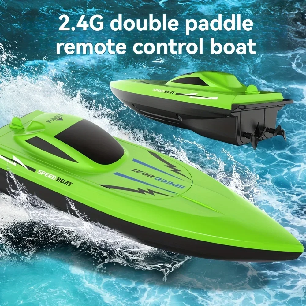 Bateau RC 2.4GHz Double Moteur Étanche Jouet Enfant Piscine
