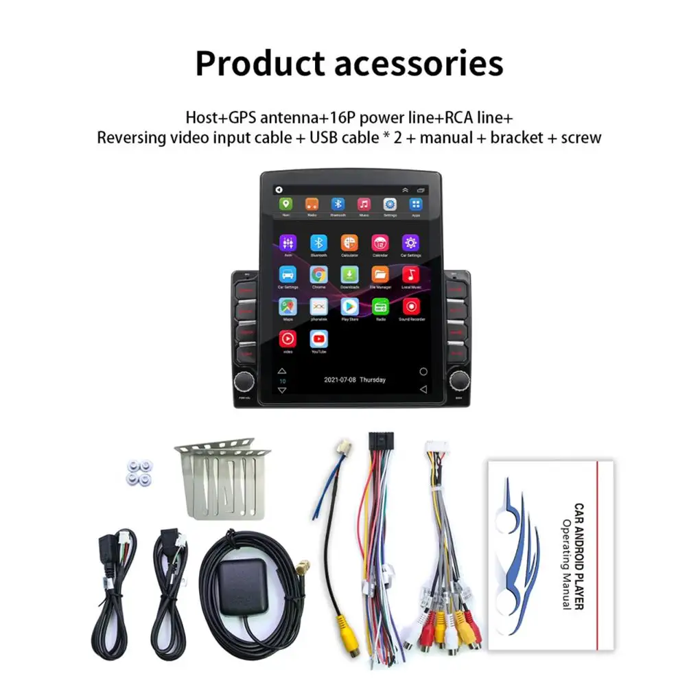 

Car GPS Navigation Wireless Multimedia Bluetooth-compatible FM Radio Center Vehicle-mounted Video Player for Subwoofer