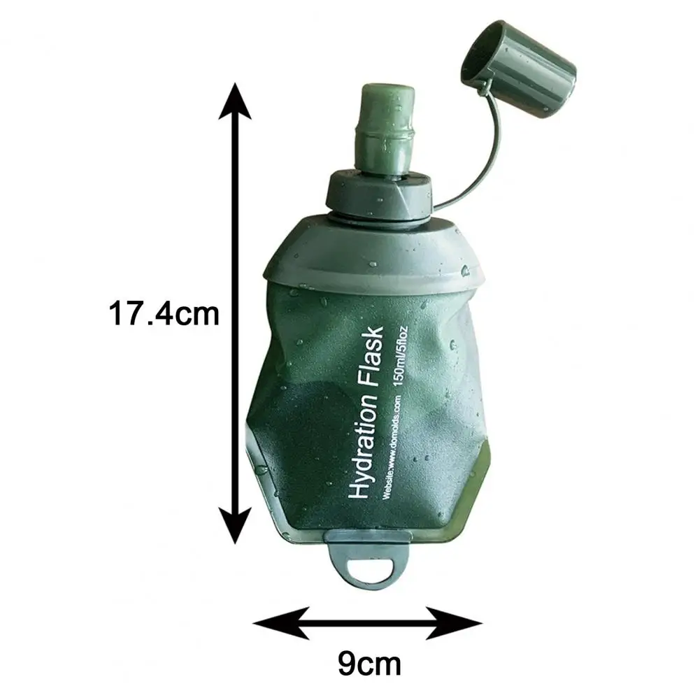 Flask Collapsible Silicone Reusable Water Bottle Outdoor for Running Hiking Cycling Climbing