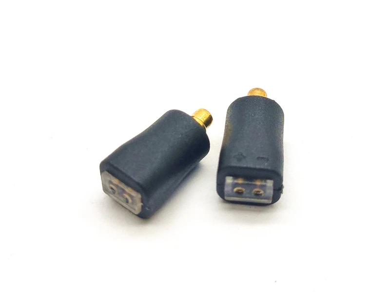 Adattatore Per Cuffie Fai-Da-Te – Convertitore Da MMCX Femmina A 2 Pin 0.78 Mm Maschio – Placcato Oro (Nero, 1 Paio) - 3