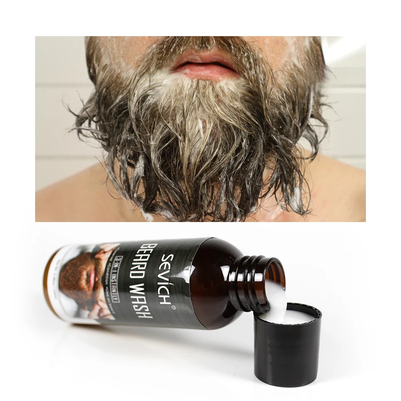 Sevich Men's Beard Growth Oil Care Products Beard Dyeing Cream Salon Shampoo Styling Tool Grooming Treatment Kit