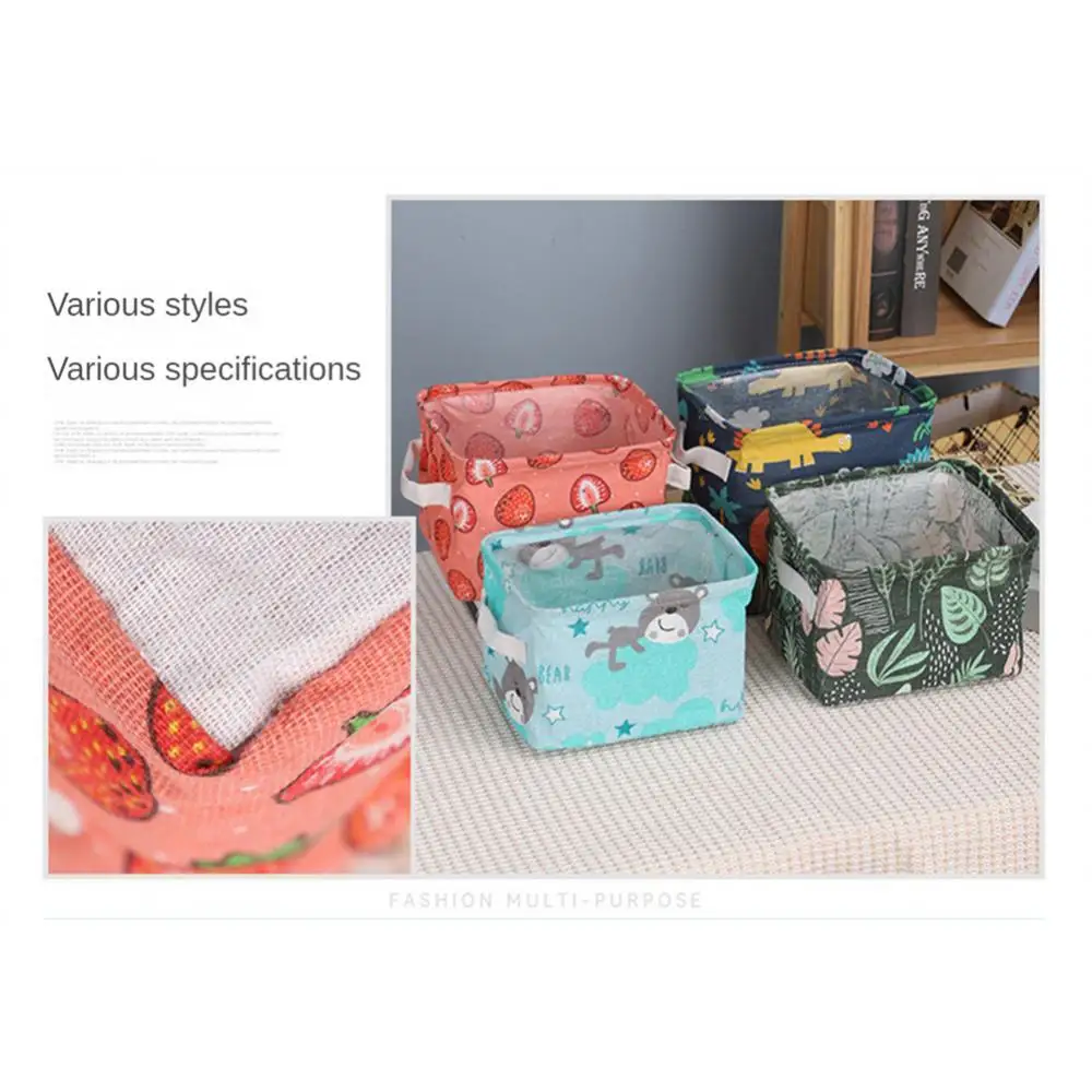 Cube Folding Fabric Storage Basket Closet Organizador Clothes Storage Boxes Home Office Shelf Organizers for Kids Toys Organizer 5