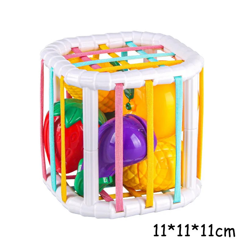 2 in 1 Montessori Baby Toys Cut Fruit Sensory Development Learning Educational Toy Colorful Block Sorting Game for Babies Infant