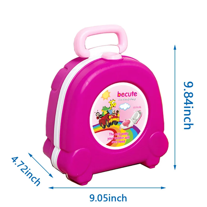 Travel Portable Kids Foldable Sink Kids Can Camp Bucket Cover Toilet Trainer Carries Outdoor Baby With Charming Cartoon 5