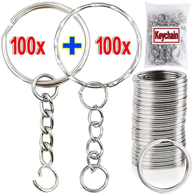 100pcs Split Rings Small Keyring Bulk Key chain Ring for Key Organization  Circle