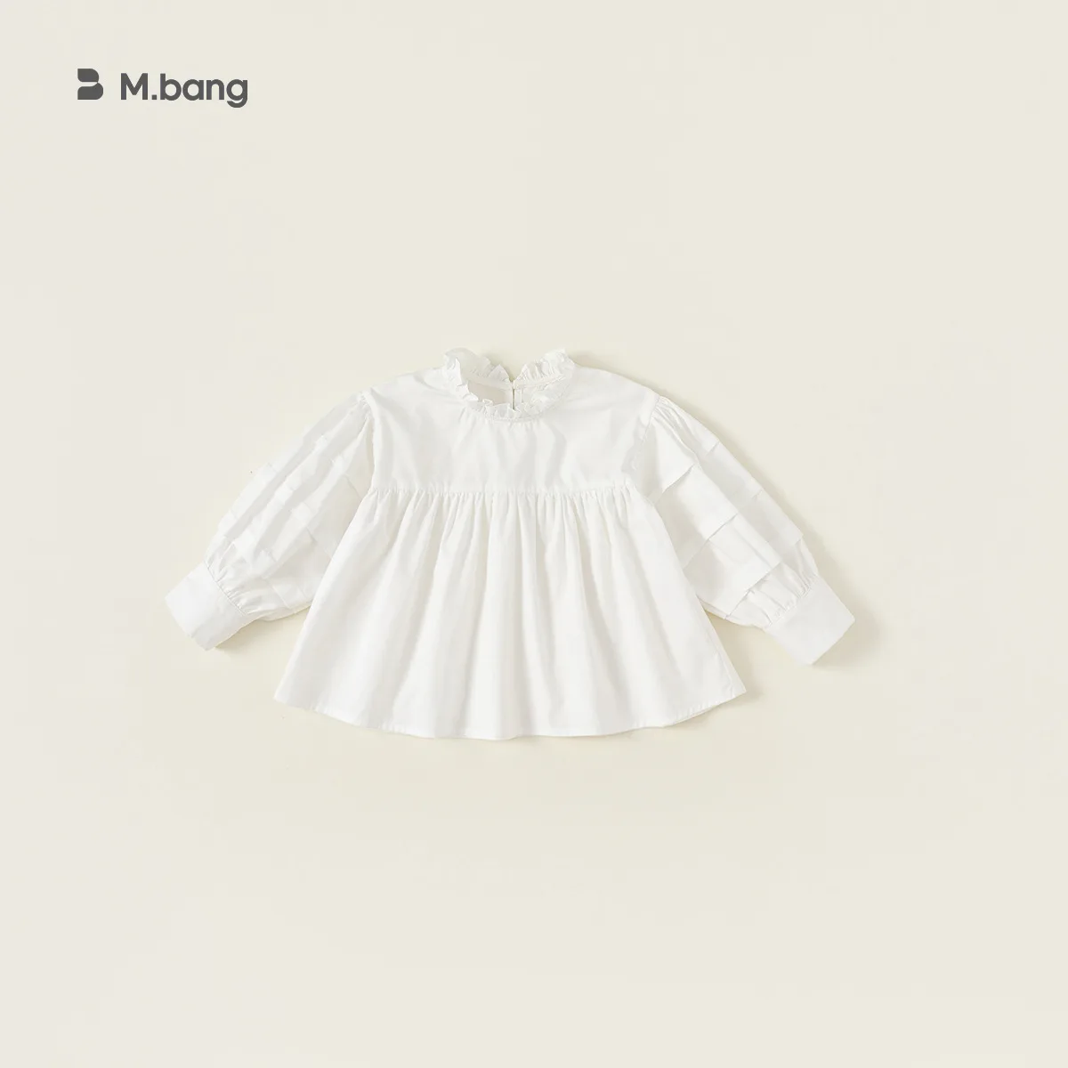 Girl Shirt Spring New Korean Version Children Ruffled Edge Shirt Doll Girl Stand Up Collar Stylish Doll Top