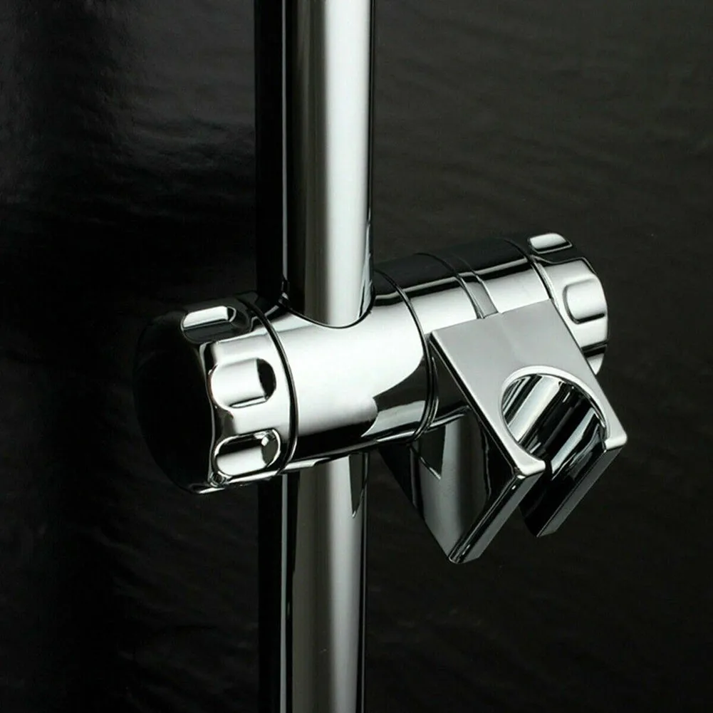 Description Picture 6 of item1PC Chrome Shower Rail Head Slider Holders 25mm Bracket For Slide Bar Chrome Plated Bathroom Pipe
