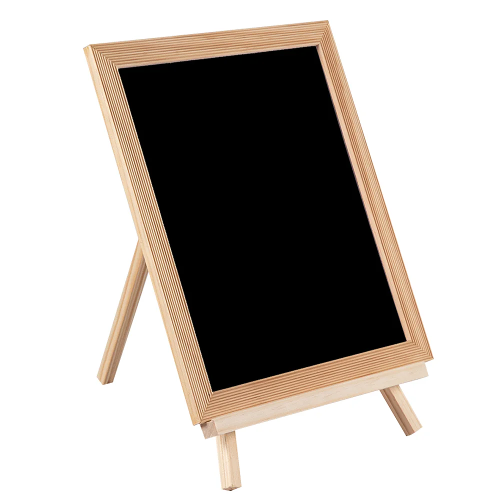 Children Drawing Board Kids Art Easel Single Sided Magnetic Writing Blackboard Bracket For Kids Gift Black Writing Blackboard children wipeable recycled double sided drawing album graffiti board kids toys