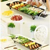 220V 1200W Electric Ovens Smokeless Nonstick Barbecue Machine Household Electric hotplate BBQ Tools Teppanyaki Grilled Meat Pan 3