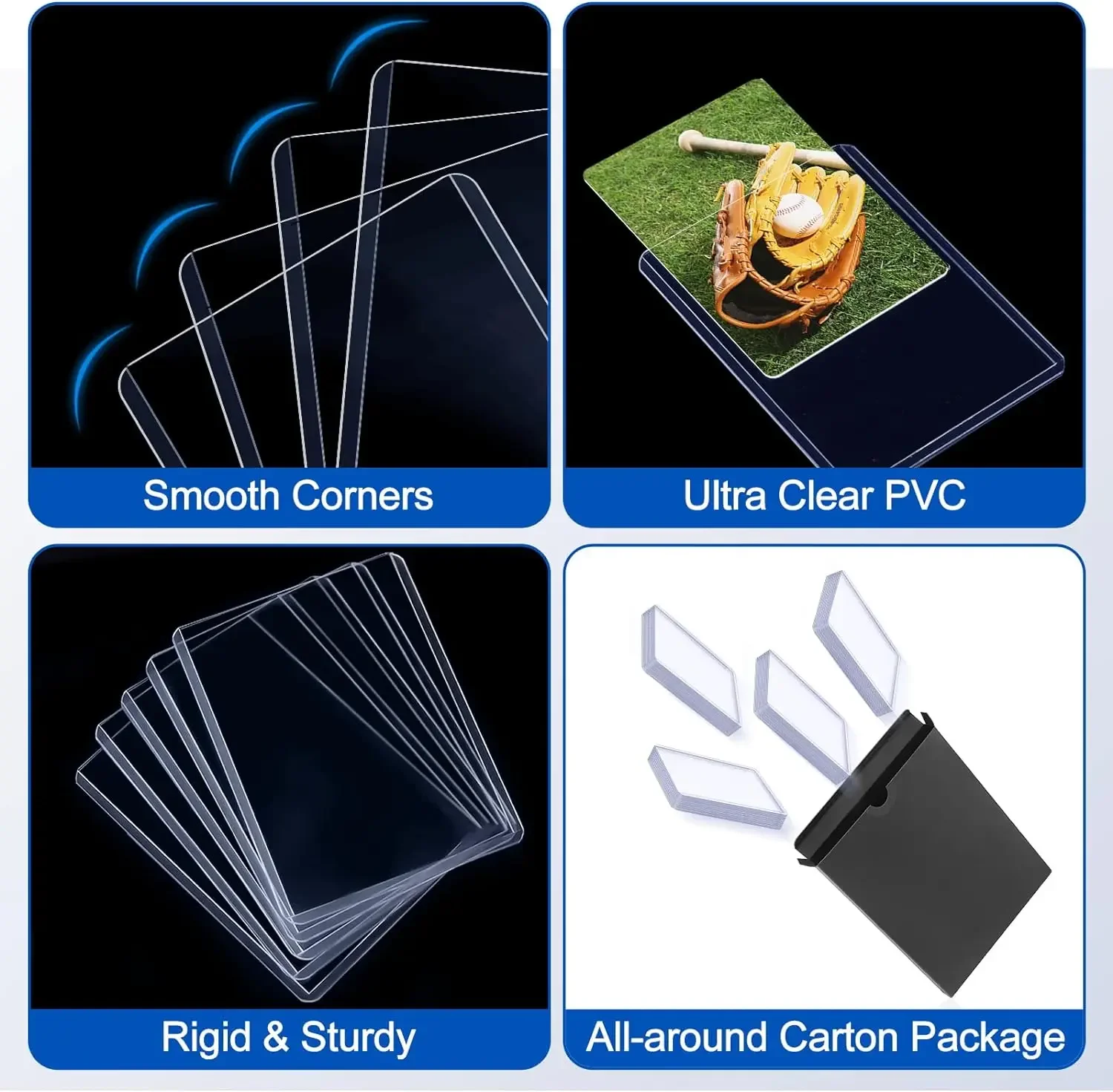 30-1PCS Plastic Card Sleeves Portable Waterproof Card Holder Transparent PVC Concert Ticket Album Collector Case Home Organizers 5