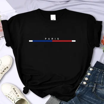 Luxury Brand Paris For Women's High-Quality Summer Printing T-shirt 100% Cotton Casual Oversized Y2k Personality Sleeve O-neck 1