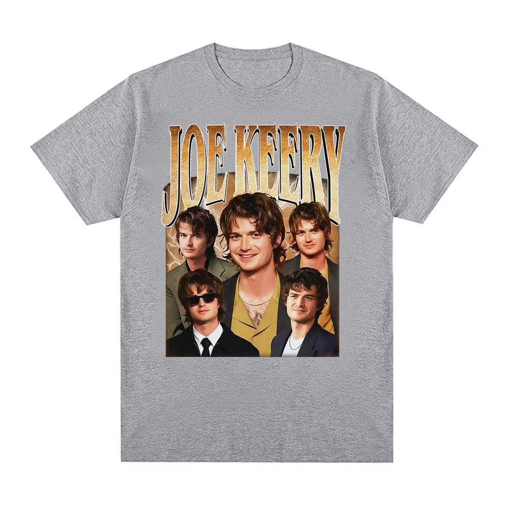 Limited Joe Keery 빈티지 그래픽 티셔츠 유니섹스 패션 고딕 반팔 인기 티셔츠 남성 캐주얼 코튼 티셔츠 티셔츠