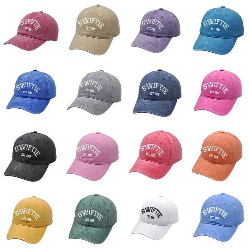New Taylors The Swifts Baseball Caps 1989 Embroidery Hats Retro Cotton Duck Tongue Hat Outdoors Unisex for Fans Birthday Gifts 6