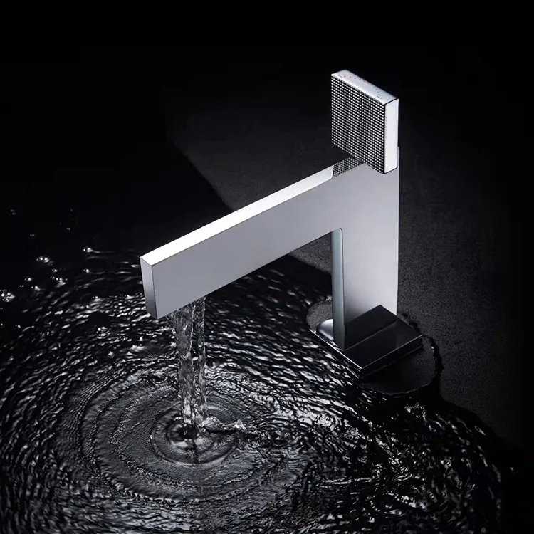 Creative Brass Bathroom Basin Faucet Single Handle Hot and Cold Mixer