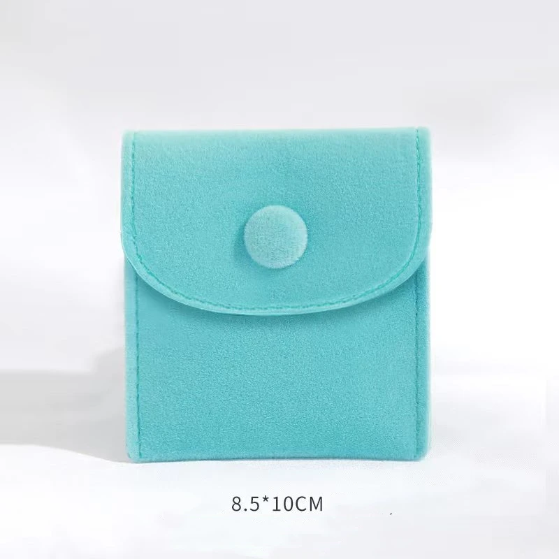Portagioie In Velluto Con Bottone Set Di 6 Sacchetti In Velluto Per Gioielli - 10x10 Cm, Chiusura A Bottone, Neri, Per Anelli, Bracciali, Collane Portagioie In Velluto Riutilizzabili