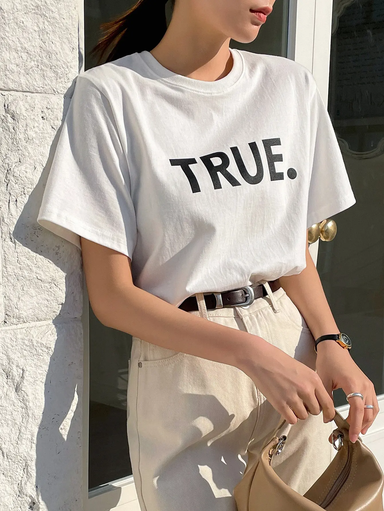 

Футболка оверсайз из хлопка, простая повседневная винтажная мягкая рубашка с надписью со слоганом, из натурального хлопка, летняя дышащая
