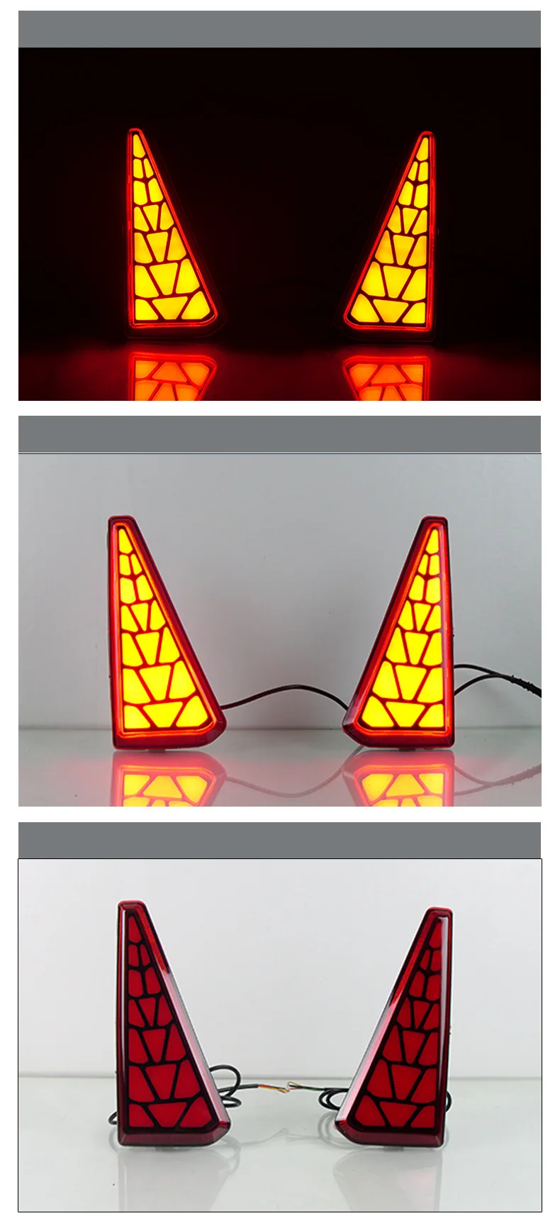 For Toyota NOAH VOXY 80 Series LED Rear Bumper Light Reflector DRL Fog Light with Dynamic Turn Signal LED Brake Running Light detail image 4