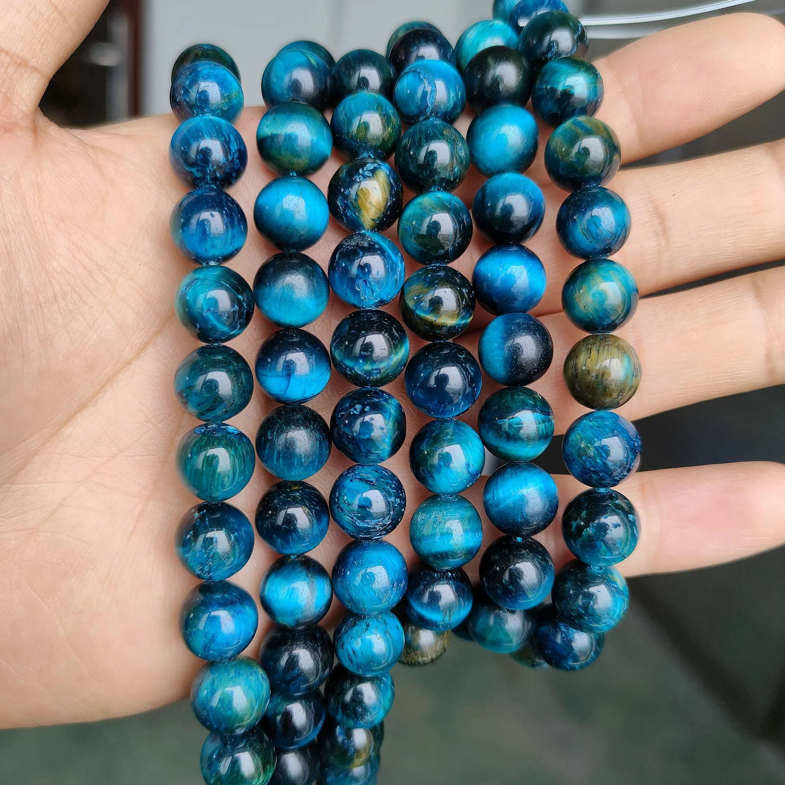 Natural Stone Beads Tiger Eye Amazonite Rose quartz Turquoises Obsidian Agates Beads For Jewelry Making DIY Bracelet 4 6 8 10mm 2