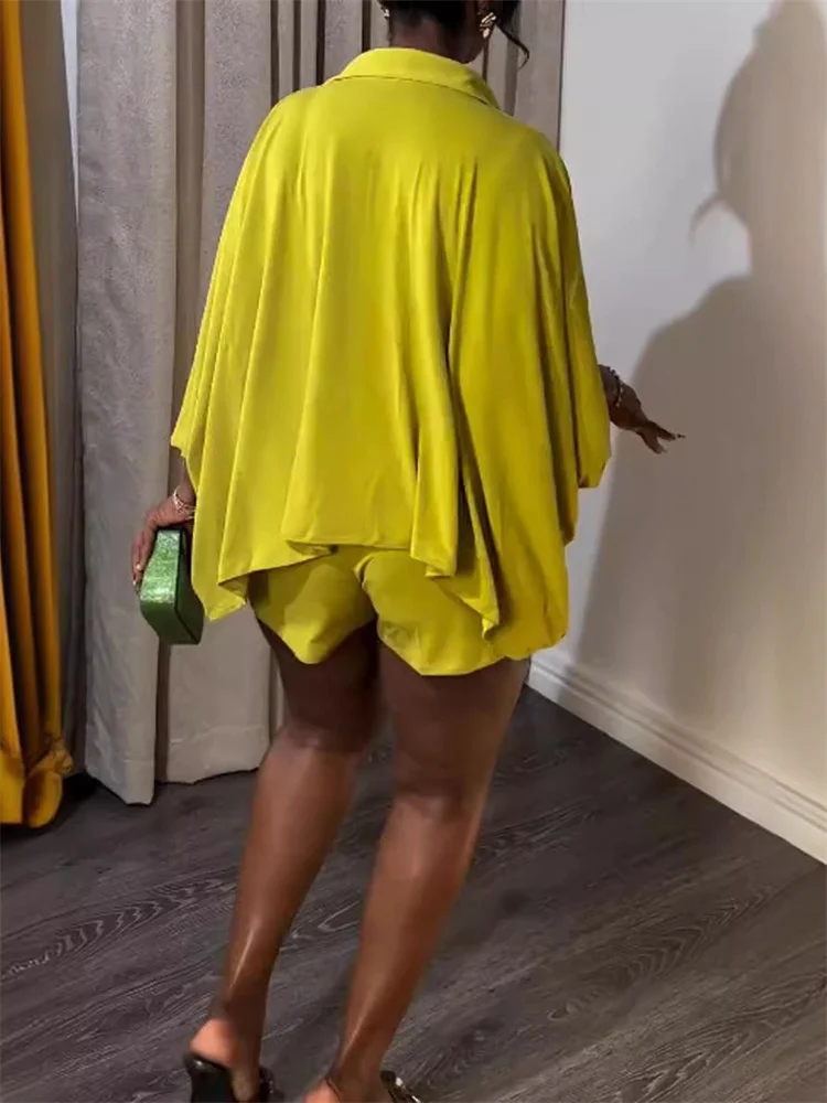 Wmstar Two Piece Set Women Fashion Shorts Sets Long Sleeve Shirts Matching Suit New in Summer Clothes Wholesale Dropshipping