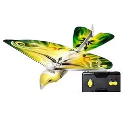 Children's 2.4G Remote Control Flying Bird Toy - Electronic Mini Drone Animal Gift (Green)