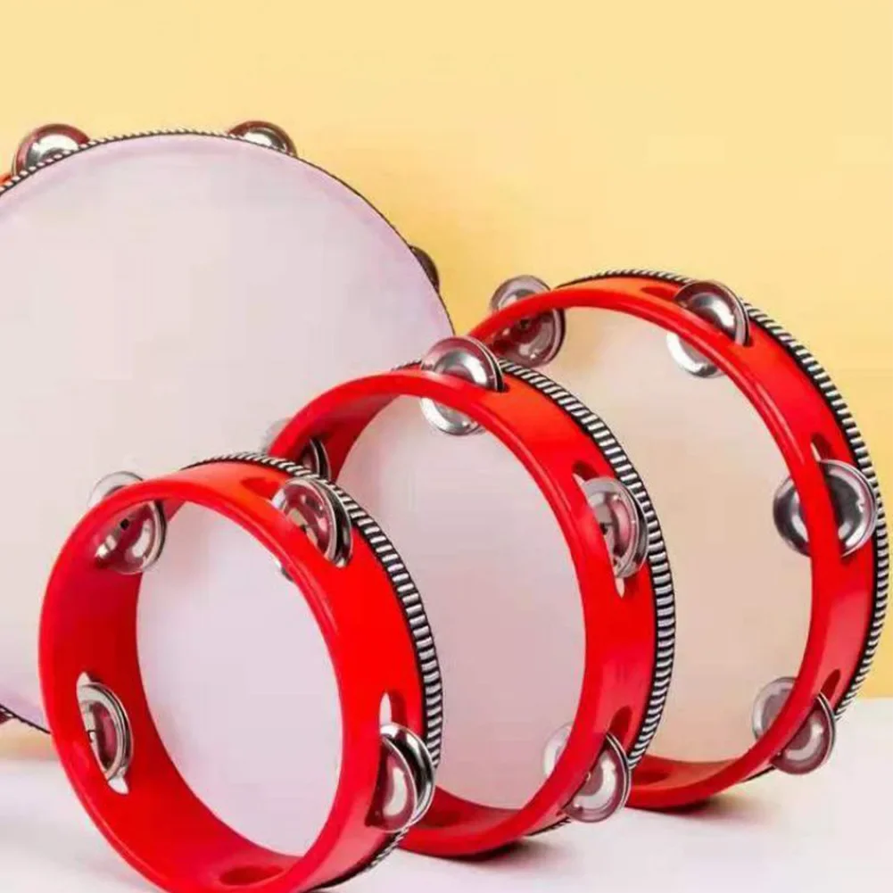 Musical Instruments 4in 6in 8in 10in Tambourine Hand Drums Toys for KTV Party Children Educational