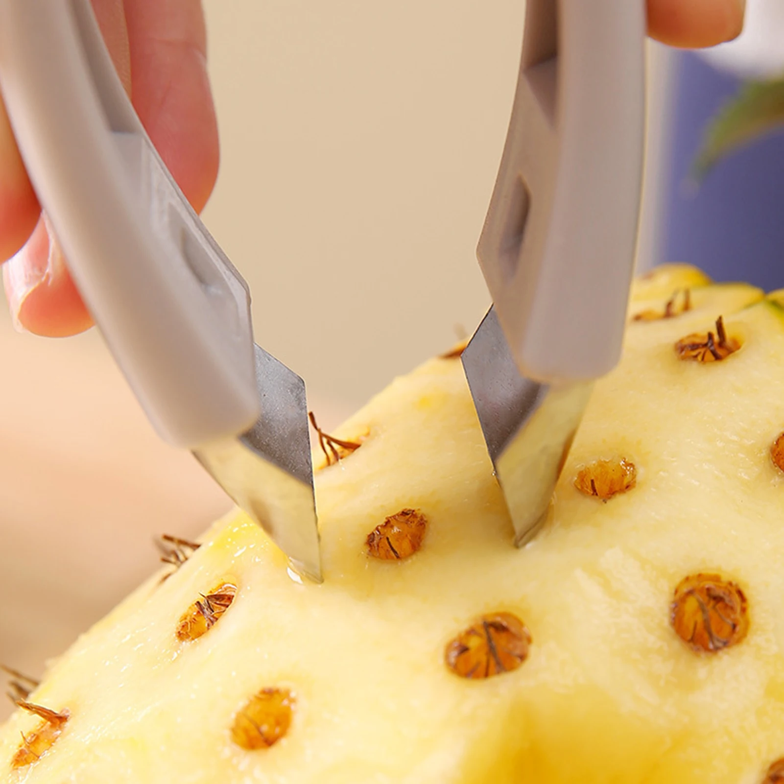 Manual Stainless Steel Pineapples Clip Easy Using Strawberrys Stem Remover For Potato Eye