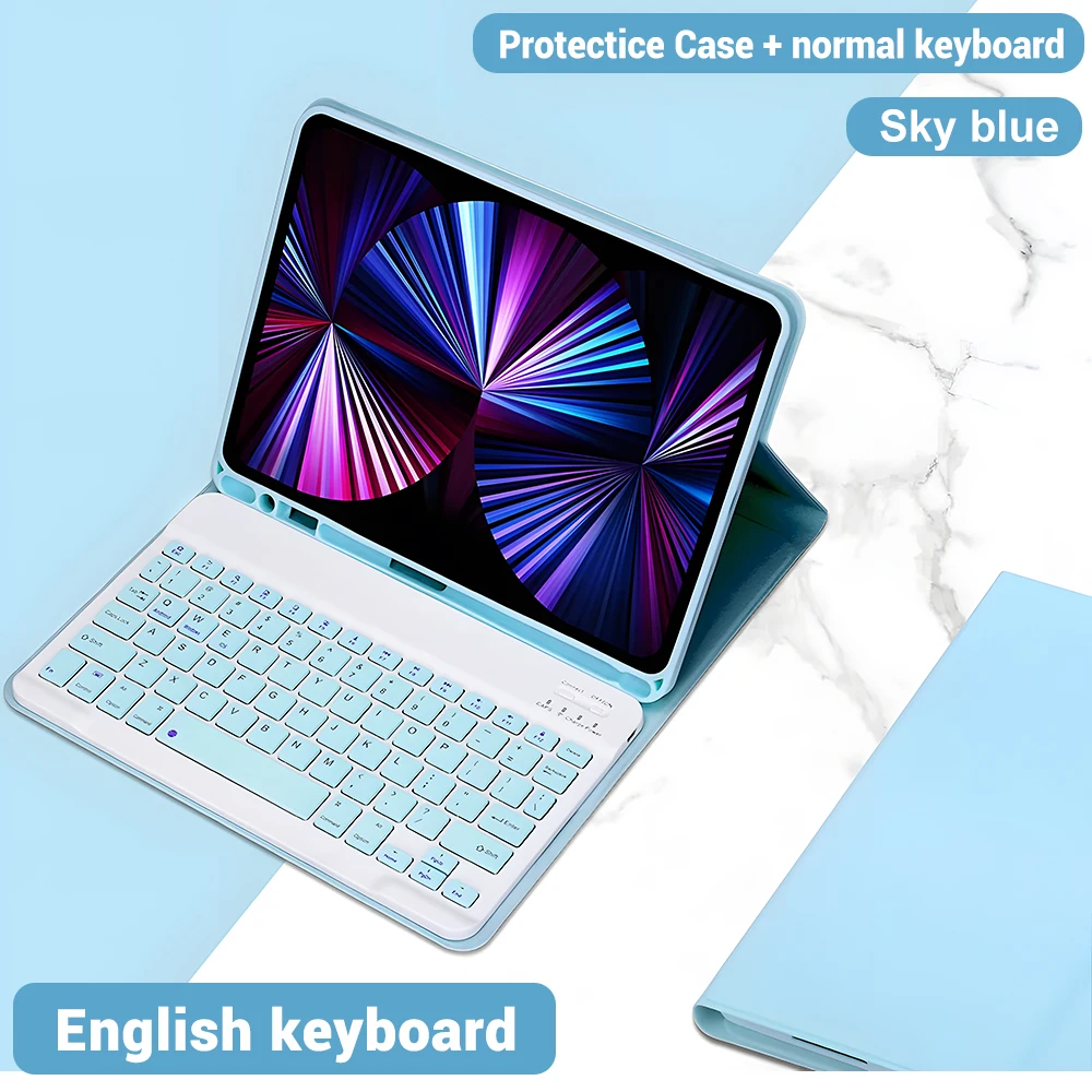 Illuminated Tablet Keyboard Case with Magnetic Attachment