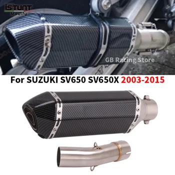 For SUZUKI SV650 SV650X SV650S SV 650 2003-2015 Years Motorcycle Exhaust Escape Modified Mid Link Pipe With Removable DB killer