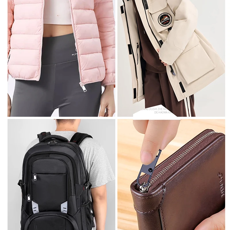 4pcs Removable Zip Puller Jeans Backpack Jacket Clothes Shoes Boots Replacement Zip Accessories Sewing Tools zipper pullers zipper accessories