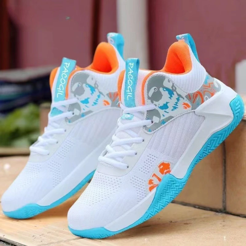 

MenThick Soled Sports Shoes Men Breathable Casual Shoes High Top Wear-resistant Comfort Athletic Training Footwear Male Sneakers