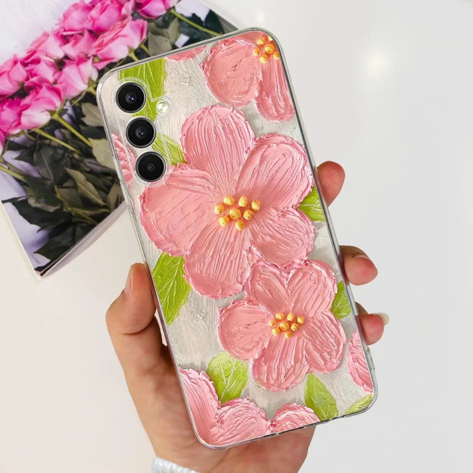 Marble Butterfly Soft Silicon Phone Case for Samsung Galaxy A24 4G