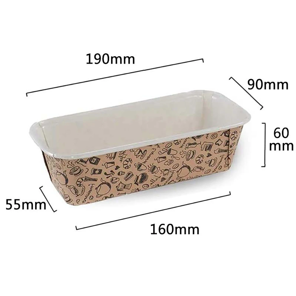 Loaf pan liners paper loaf pans disposable paper rectangle baking tray bread cake display DIY pastry accessories 50Pcs