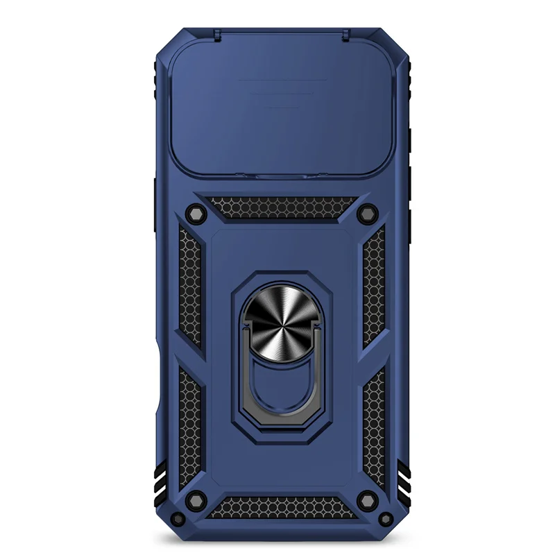 Premium Armor Case with Slide Camera Lens Protector and Magnetic Ring Stand