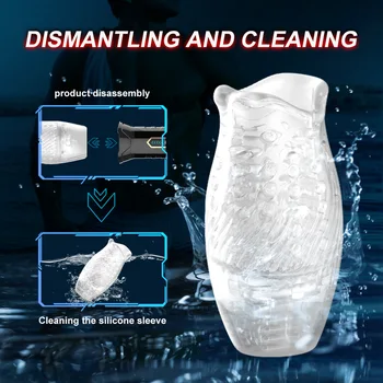 Masturbator for Men Automatic Telescopic Rotation Male Machine Oral Vaginal Penis Vibrator Sex Toy for Men Masturbation Cup