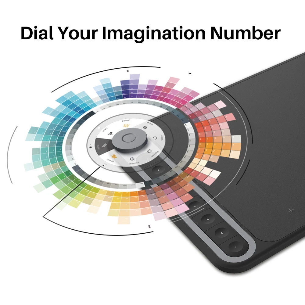 Huion Inspiroy 다이얼 Q620M 그래픽 태블릿 8192 레벨 PC/안드로이드 용 다이얼이있는 무선 드로잉 디지털 펜 태블릿