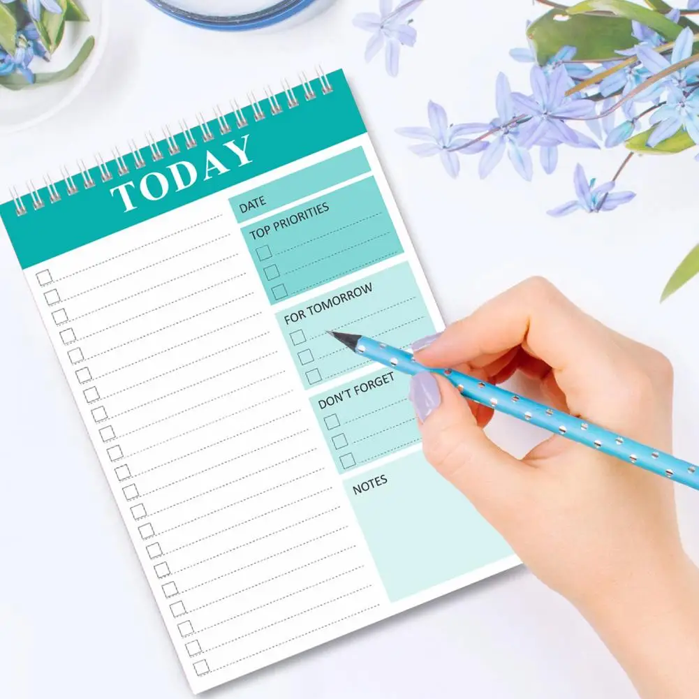 Daily Planner Coil Design Weekly Planner Notepad Appointments Reminders Notebook Home School Office
