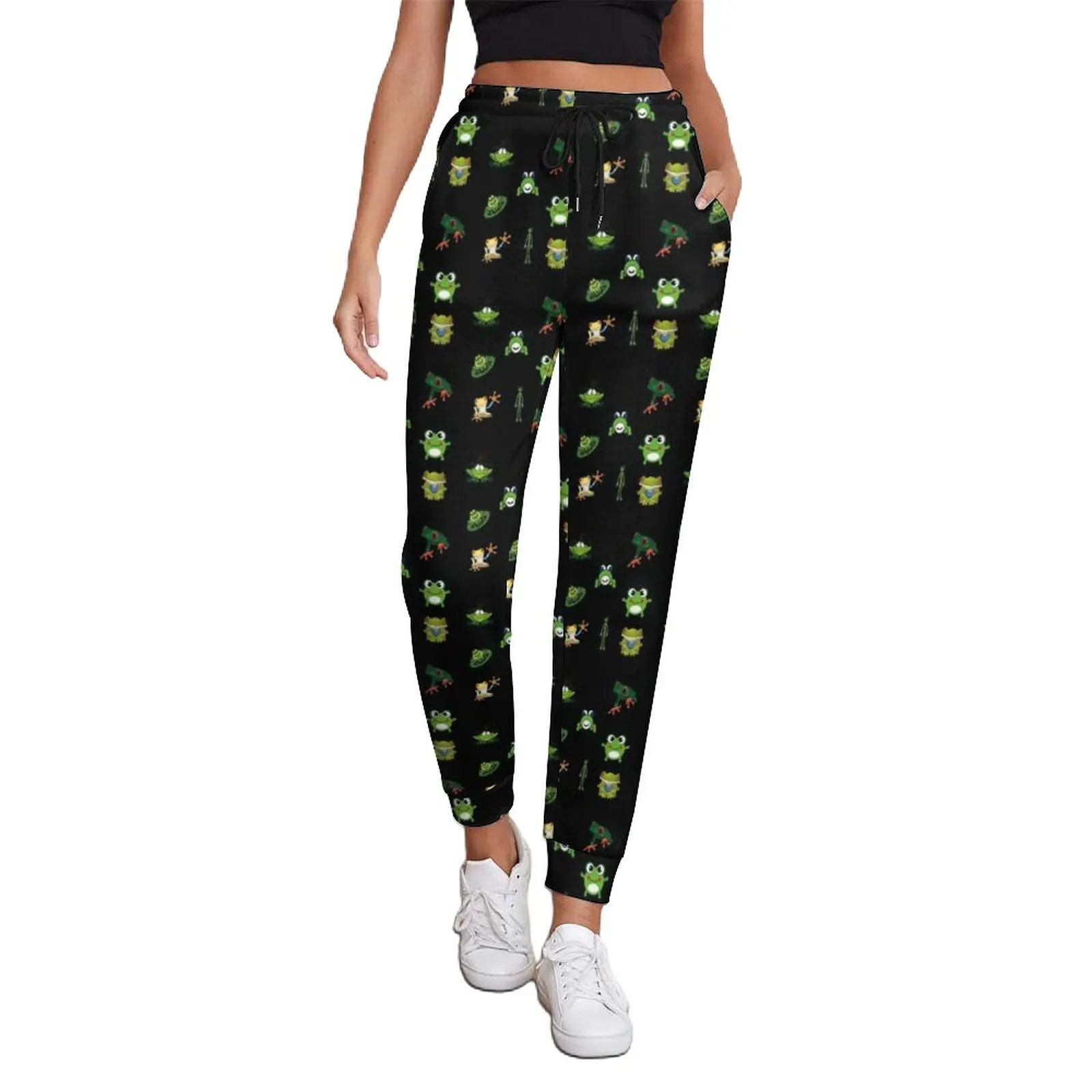 

Funny Frog Jogger Pants Cute Cartoon Forgs Lovers Casual Big Size Sweatpants Spring Woman Design Y2K Trousers