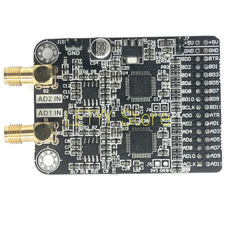 

Dual Channel High-speed AD Module AD9226 Parallel 12 Bit AD 65M Data Acquisition FPGA Development Board