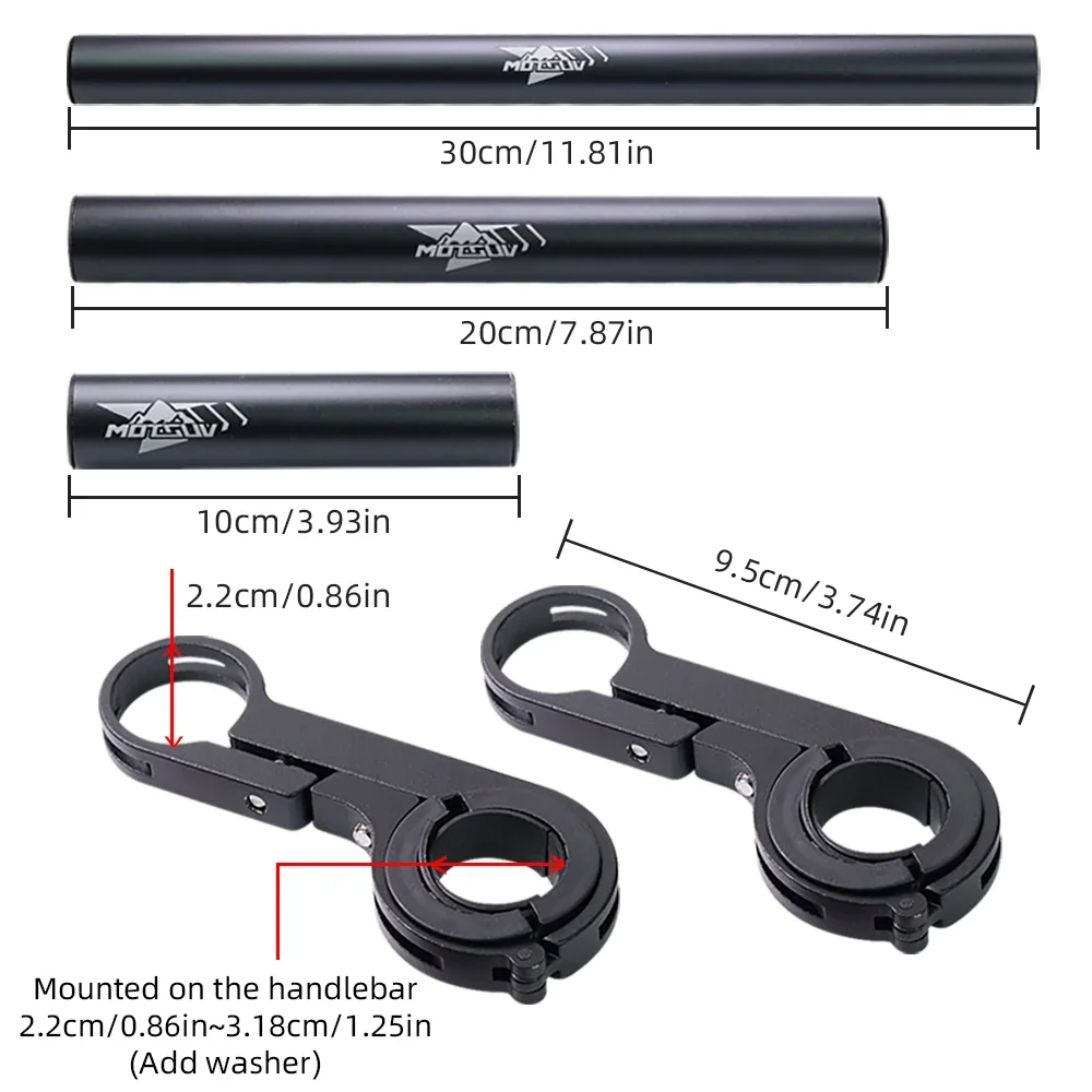 Bicycle Handlebar Extended Bracket 10/20/30cm MTB Headlight Mount Extented Bar Road Mountain Bike Handlebar Extender Rack Parts bicycle handlebar extender