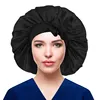 New Large Satin Bonnet Silk Night Sleeping Cap Long With Head Tie Band Edge Wrap For Women Curly Braid Hair 1