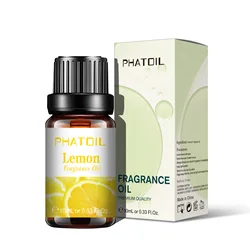 Phatoil 10ml Fruit Fragrance Oil Collection: Mango, Strawberry, Coconut & More - 10ml (Lemon)