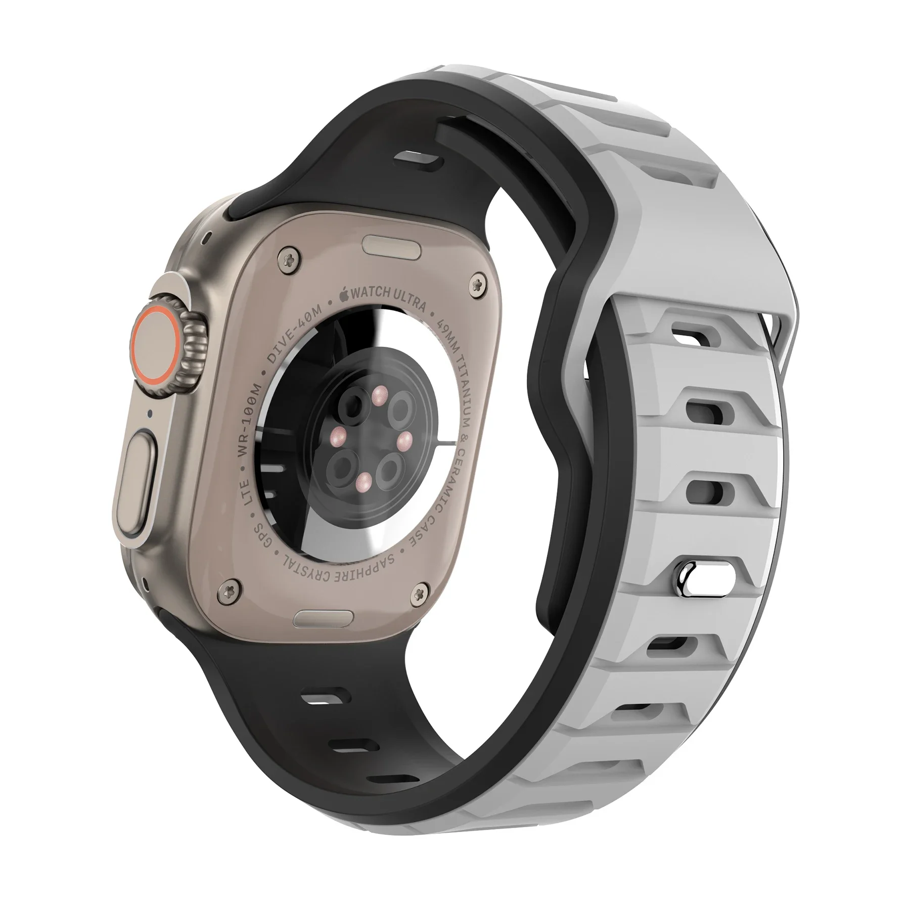 Dual-Color Silicone Loop Strap for Apple Watch - Sport Bracelet