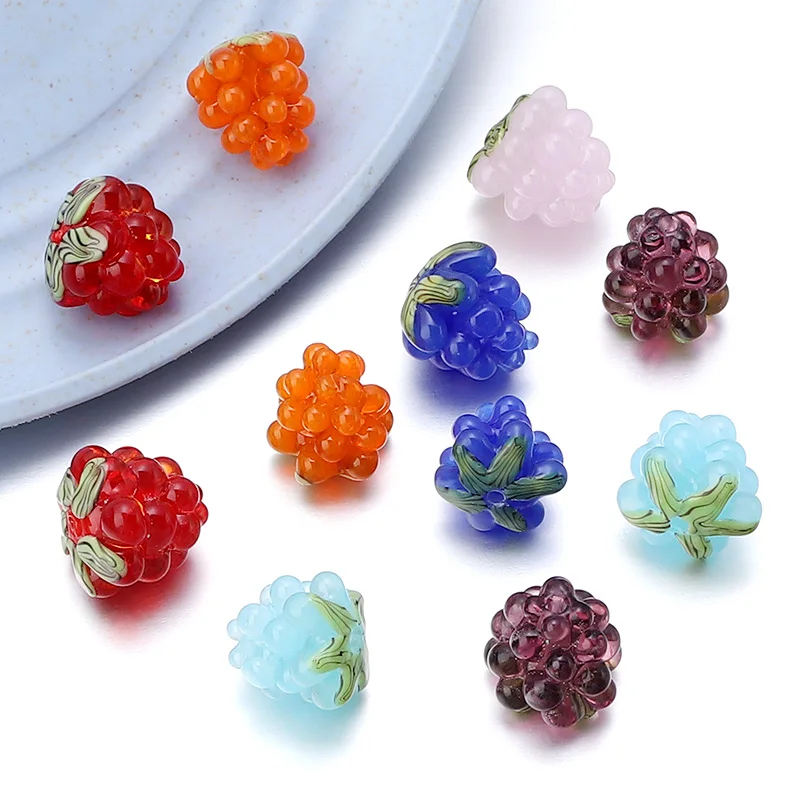 Raspberry fruit glass beads for making jewelry, 1 pcs Handmade Murano  Lampwork - Shop BijouByKatie Pottery & Glasswork - Pinkoi