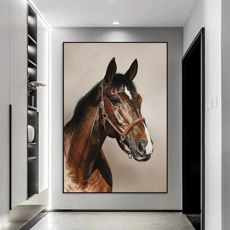 

Modern Animal Horse Art Canvas Painting Posters and Prints Abstract Wall Art Pictures for Living Home Decoration Cuadros