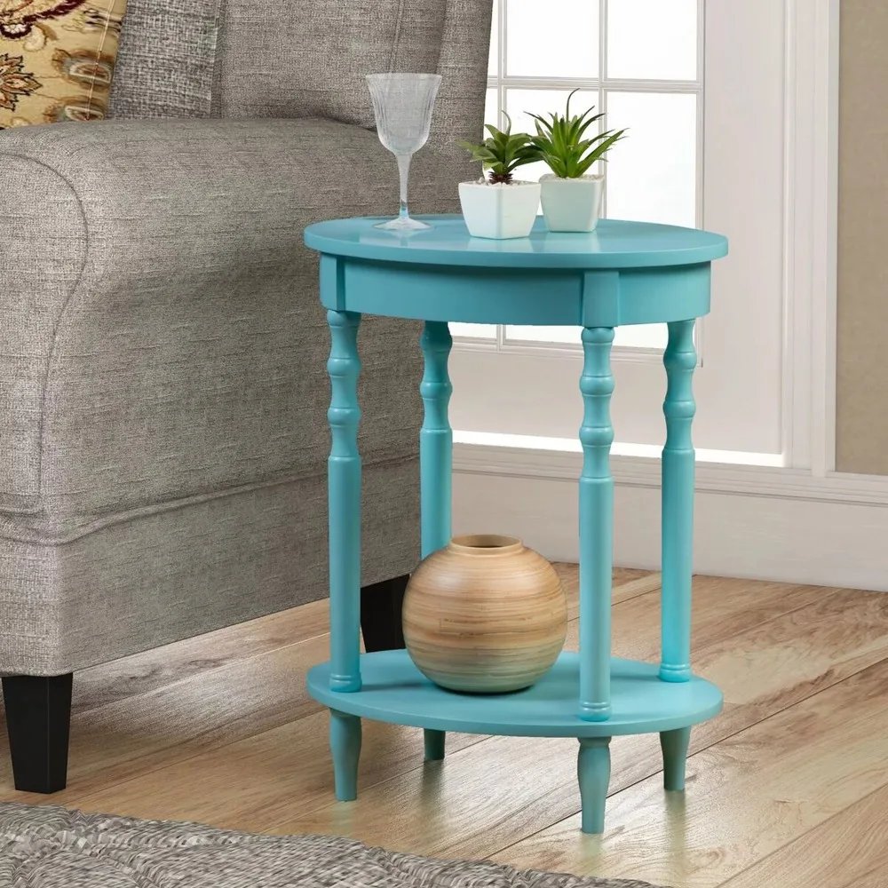 

Oval small side table in the living room with storage shelves Furniture home furnishings Free shipping