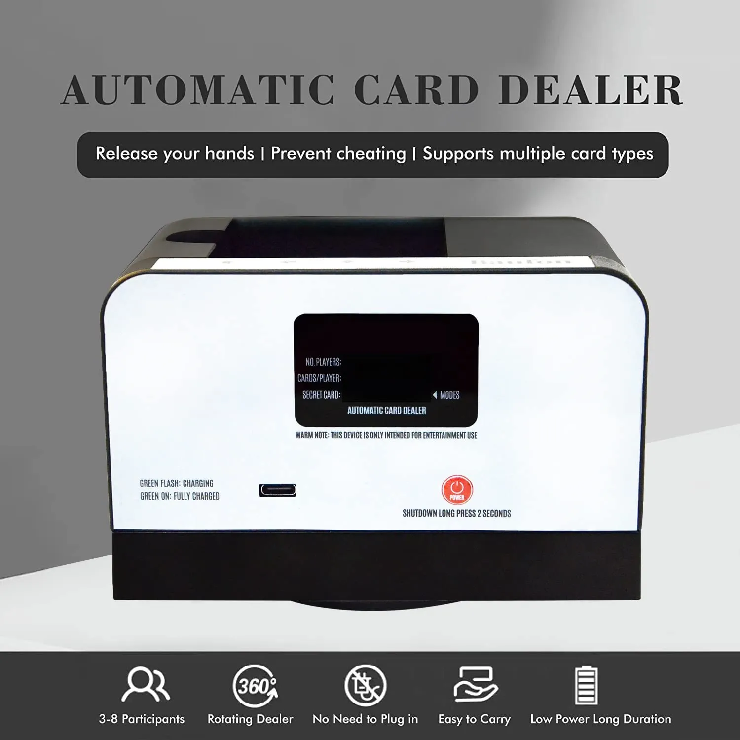 UnderoofAutomaticCardDealerRechargeablePlayingCardDealing