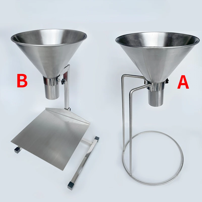 

Stainless Steel Feeding Hopper with Support Stand Vacuum Bag Sub-Packing Funnel Manual Filling Funnel with Bracket