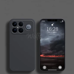 Liquid Silicone Rubber Phone Case - Soft Protective Cover for POCO F8 Pro (Black)