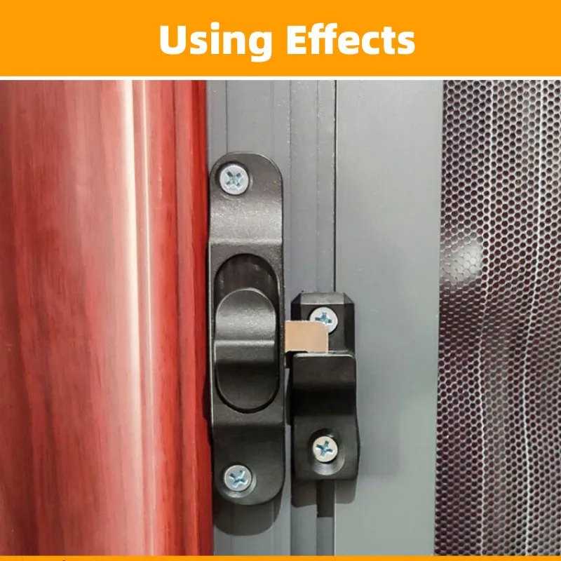 Home Balcony Practical Window Door Lock Safety Lever Sweep Latch Anti-theft Latch Screen Insert Door Replacement Hardware